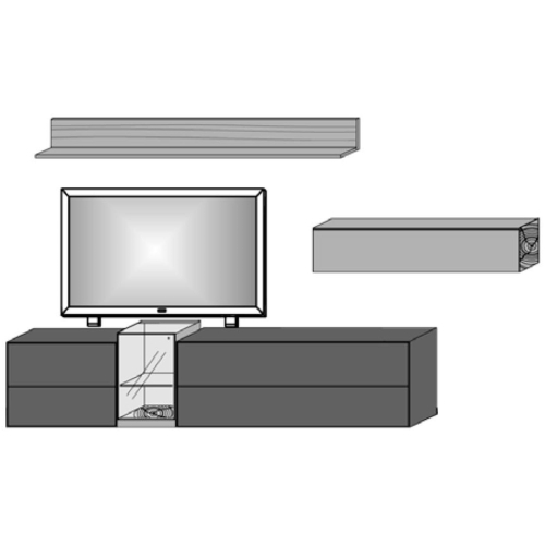 Musterring Trevio Wohnwand-Kombination V32 | V40