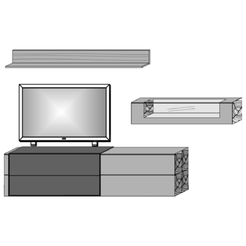 Musterring Trevio Wohnwand-Kombination V36