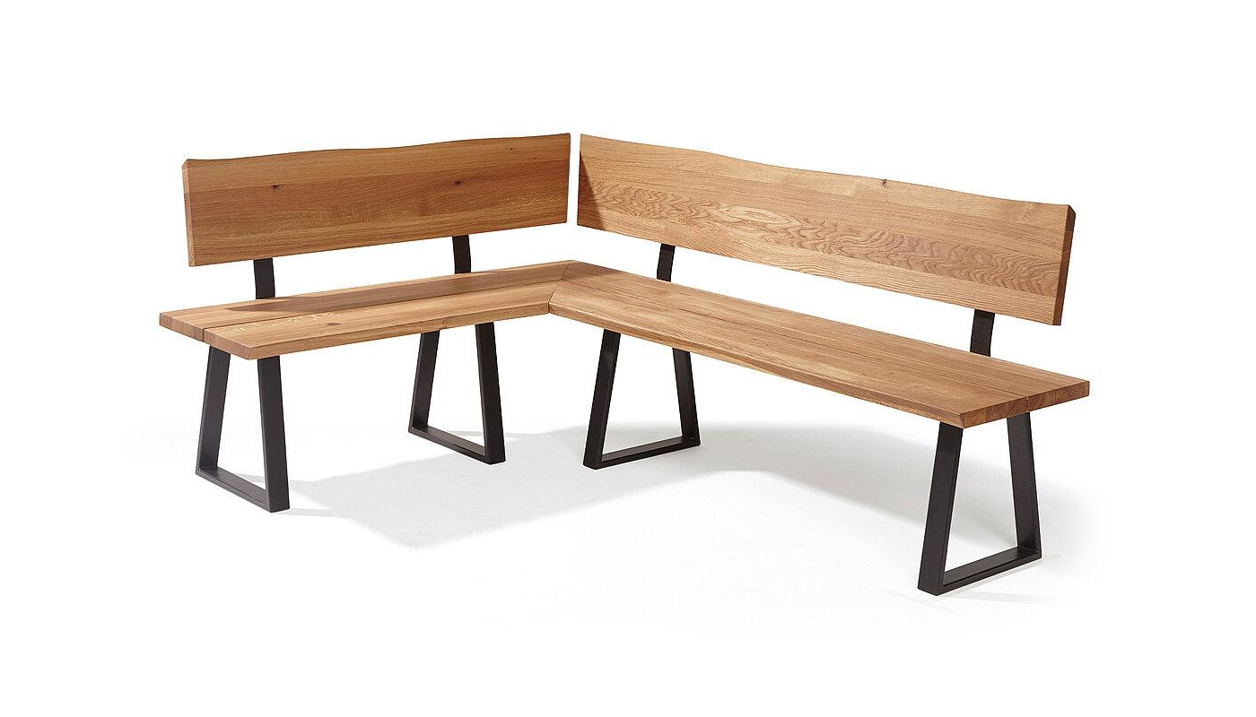 Tischgruppe Manhattan mit Bank -Tisch Oviedo 180 x 90 cm Wildeiche